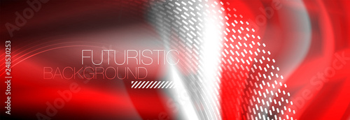 Fluid colors mixing glowing neon wave background, holographic texture