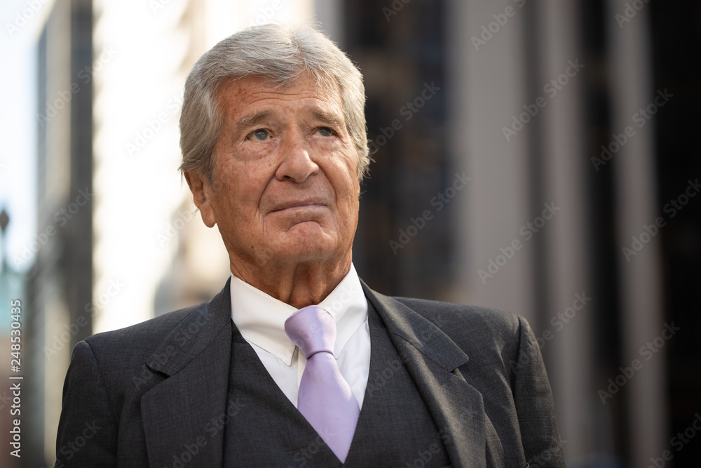 Senior businessman in city serious angry face Senior businessman in city serious angry face