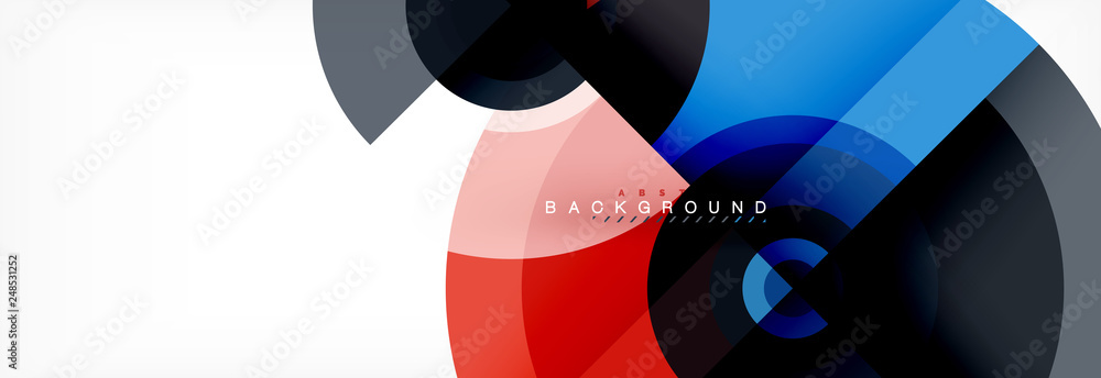 Minimal geometric circles and triangles abstract background, techno modern design, poster template Minimal geometric circles and triangles abstract background, techno modern design, poster template