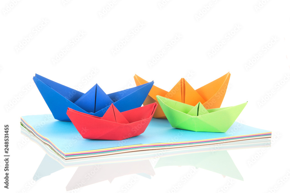 Folded Paper boats