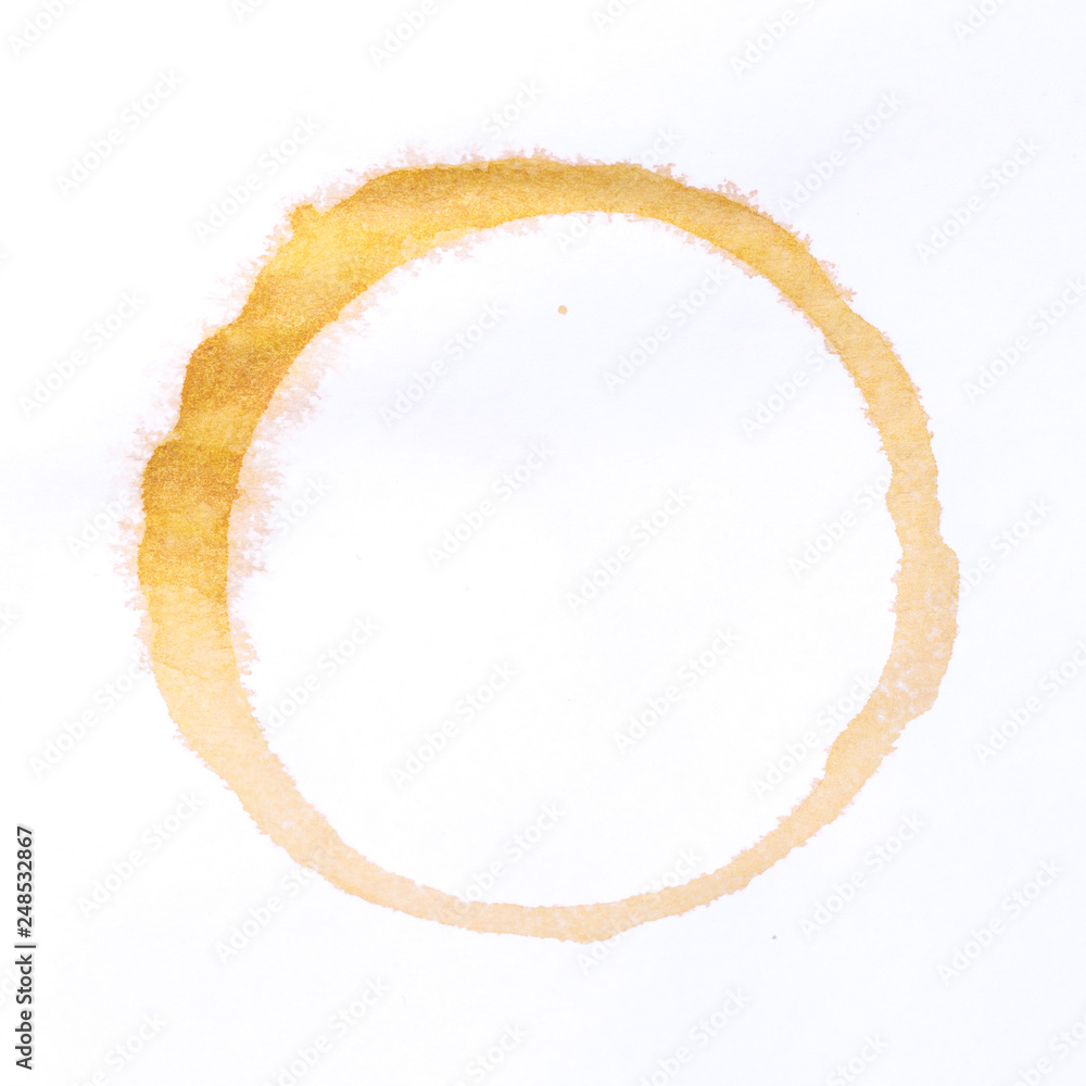 tee or coffee cup rings isolated on a white background. tee or coffee cup rings isolated on a white background.