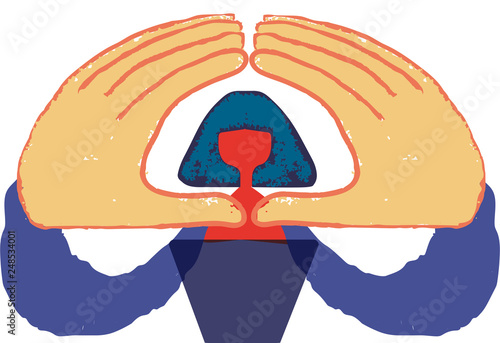 woman and feminist symbol