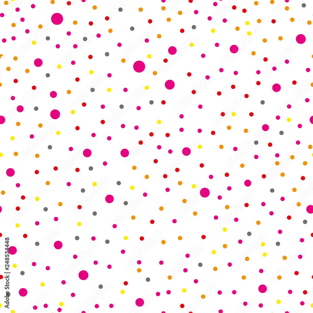 Seamless pattern. Multi-colored circles on a white background. Texture. Vector Seamless pattern. Multi-colored circles on a white background. Texture. Vector