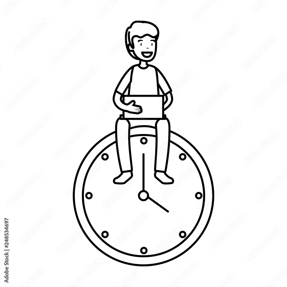 man with time clock man with time clock