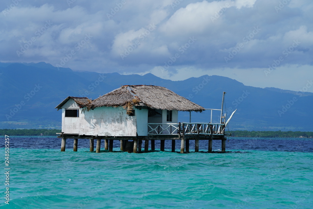 Typical water villa in the Philippines