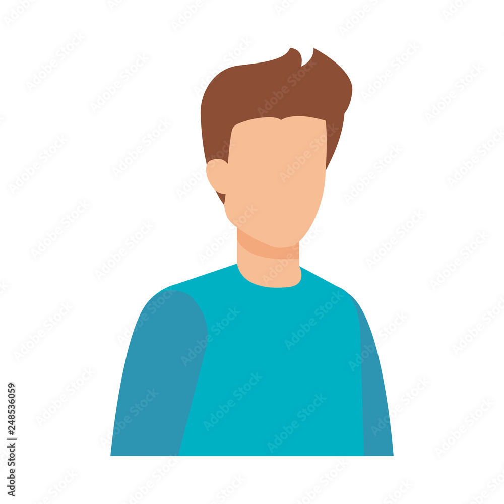 young and casual man character young and casual man character