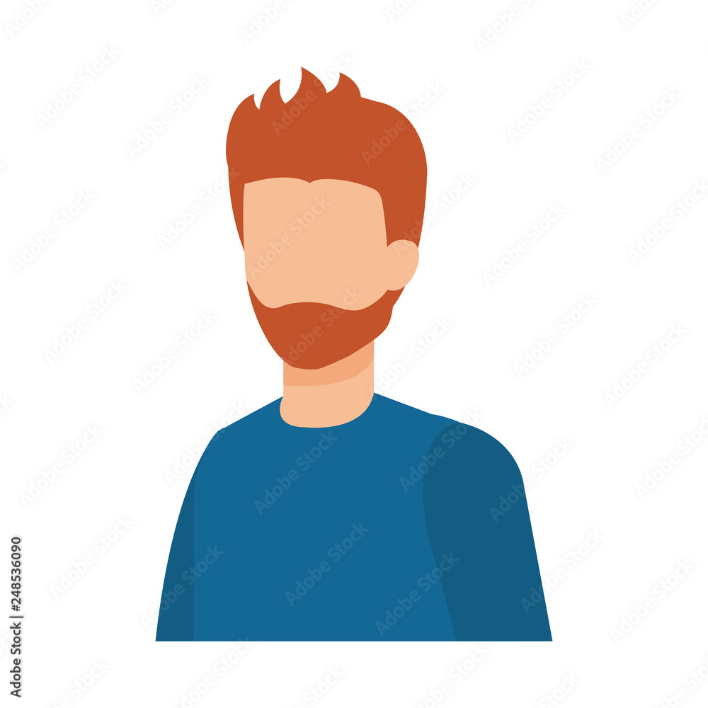 young man with beard avatar character