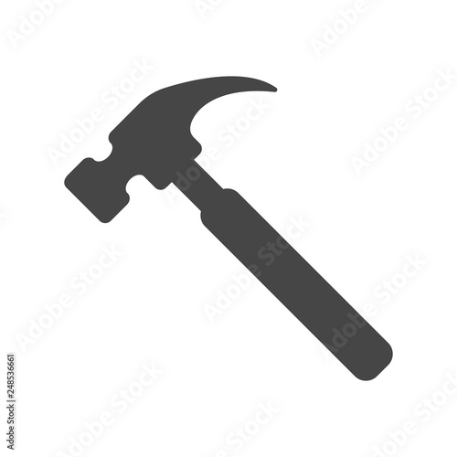Hammer Icon in trendy flat style isolated on white background, for your web site design, app, logo, UI. Vector illustration, EPS10.