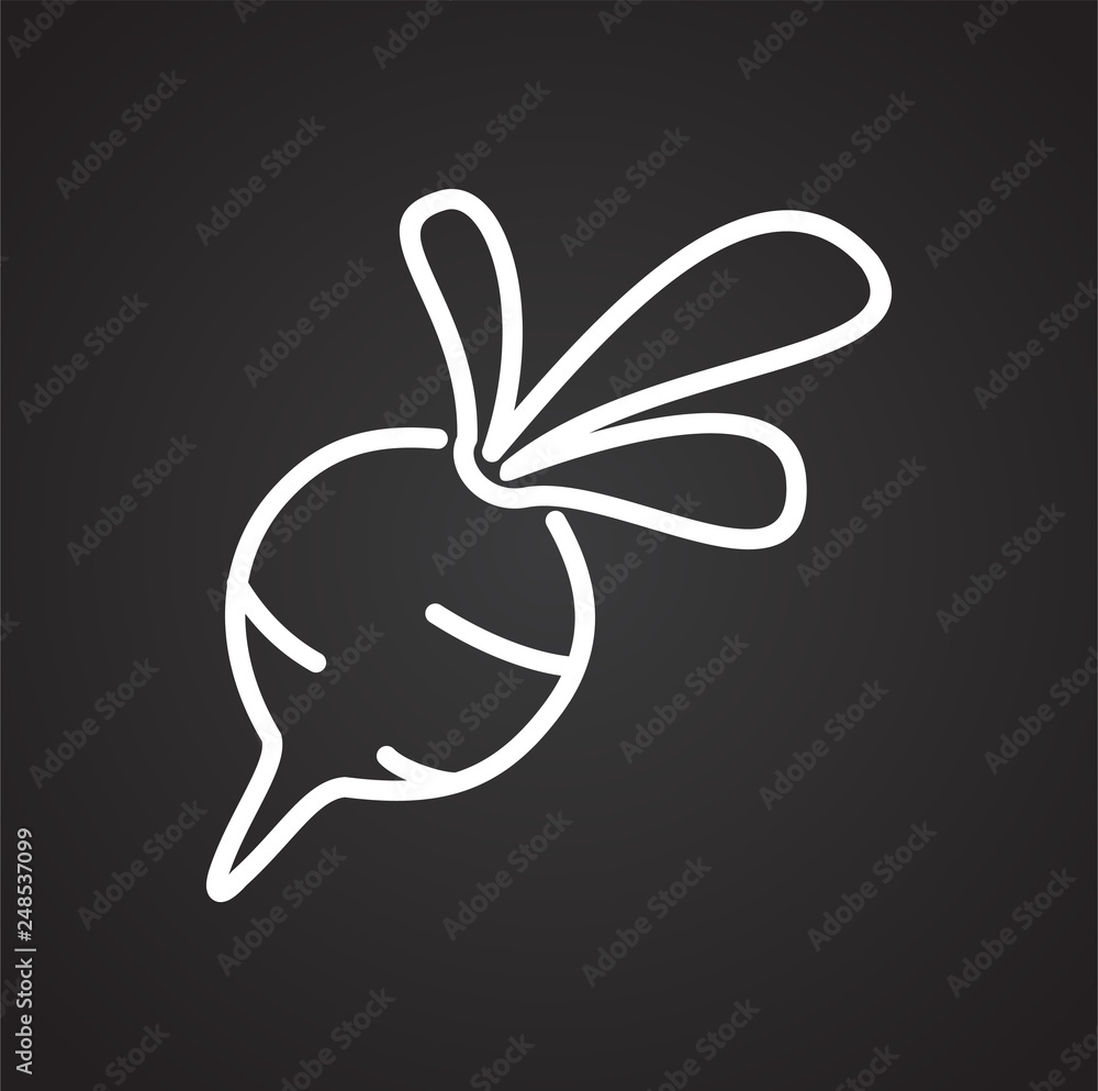 Beet line icon on black background for graphic and web design, Modern simple vector sign. Internet concept. Trendy symbol for website design web button or mobile app Beet line icon on black background for graphic and web design, Modern simple vector sign. Internet concept. Trendy symbol for website design web button or mobile app