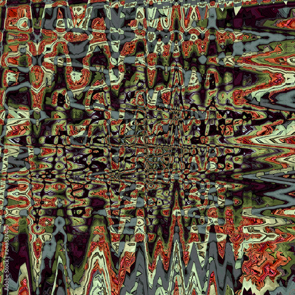 Zigzag pattern with effect of piton Abstract geometric pattern.