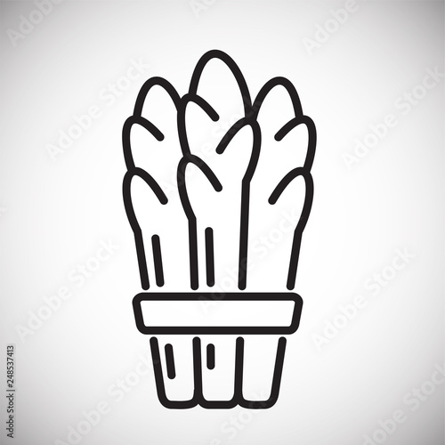Asparagus line icon on white background for graphic and web design, Modern simple vector sign. Internet concept. Trendy symbol for website design web button or mobile app