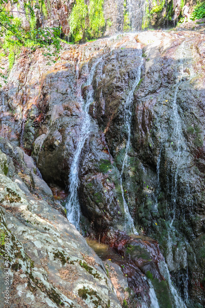 Beautiful waterfall in Caucasus mountains in Adjara, Georgia