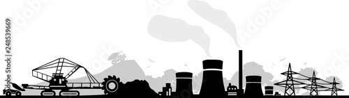 Coal Mining Silhouette