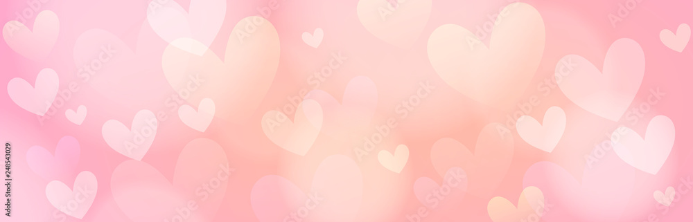 Valentine's Day Background with Hearts. Vector Illustration