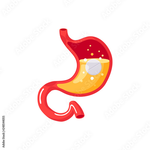 Medical treatment concept in flat style, vector