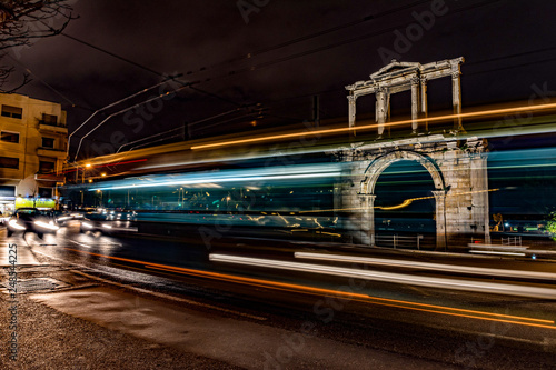 Fototapeta Naklejka Na Ścianę i Meble -  Light trails of moving cars