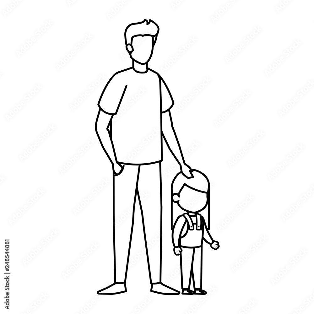 father with daughter characters father with daughter characters