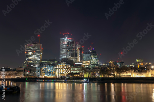 City of London at night photo