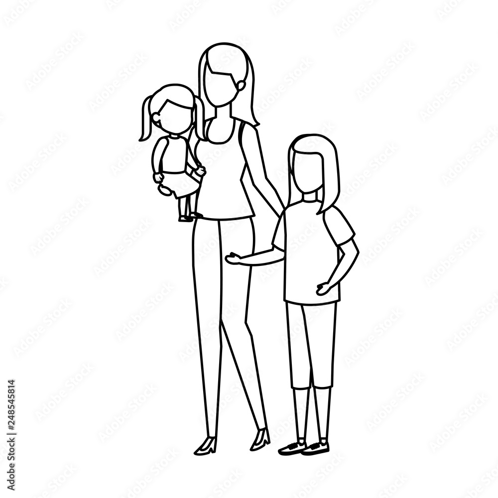 mother with daughters characters mother with daughters characters