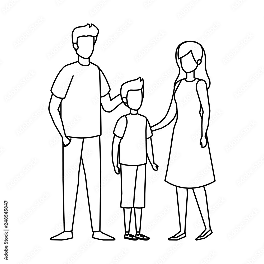 parents couple with son characters parents couple with son characters