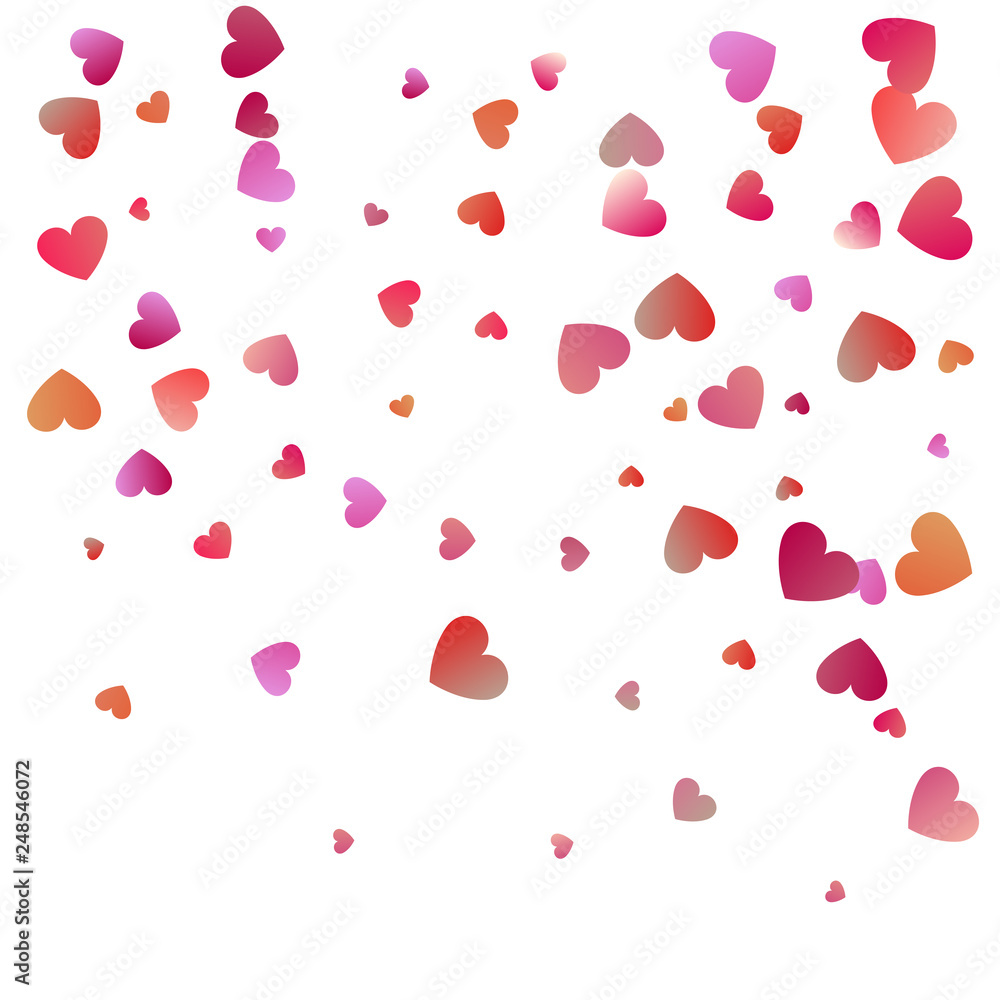 Red hearts confetti celebrations. Simple festive modern design. Holiday vector. Red hearts confetti celebrations. Simple festive modern design. Holiday vector.