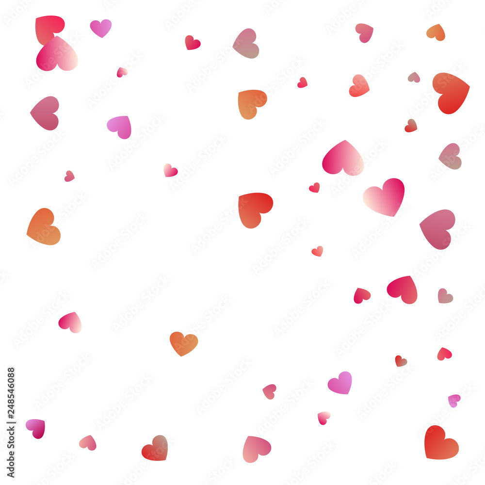 Red hearts confetti celebrations. Simple festive modern design. Holiday vector. Red hearts confetti celebrations. Simple festive modern design. Holiday vector.