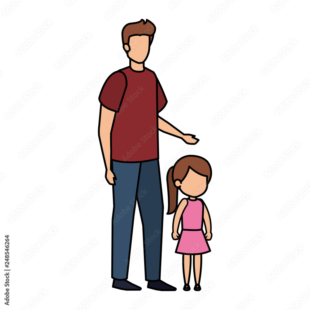 father with daughter characters father with daughter characters
