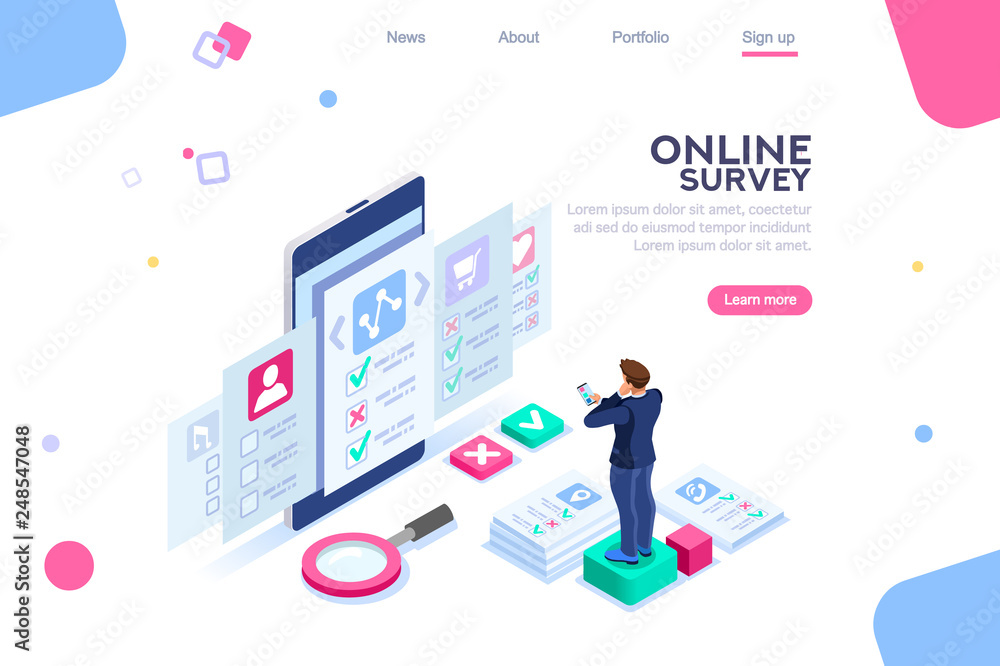 Fototapeta premium Survey Evaluation Concept Vector