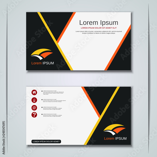 Modern business visiting card vector template