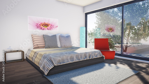3D rendering of bedroom