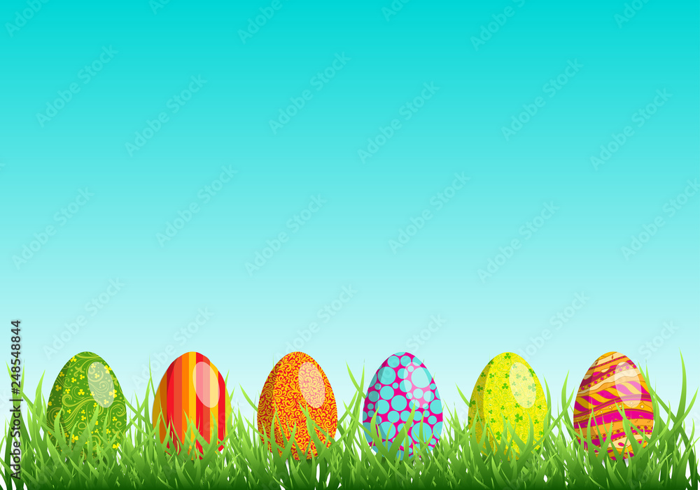 Happy Easter greeting card background