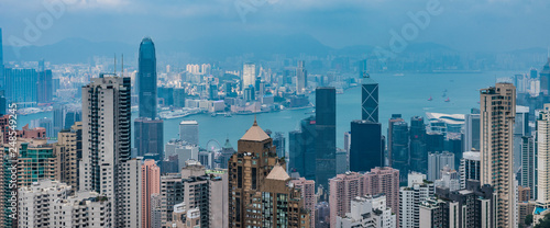 Cityscape of Hong Kong in China.