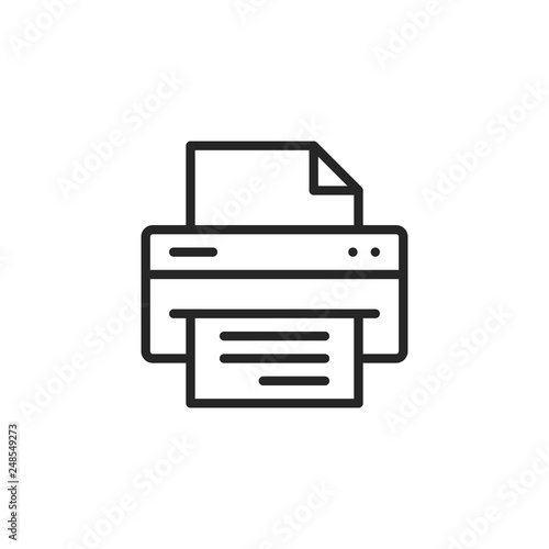 Printer icon. Modern thin line design. Vector line icon