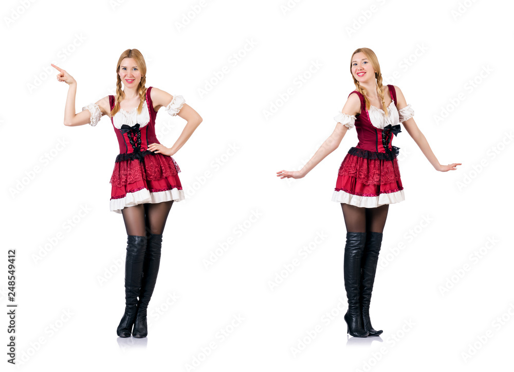 Young woman in traditional german costume Young woman in traditional german costume