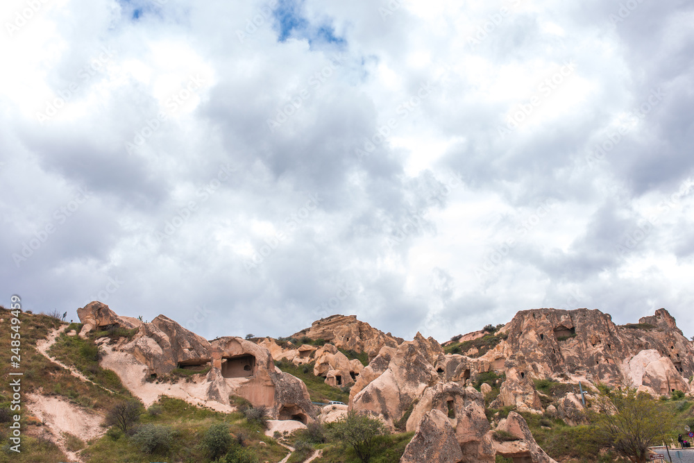 Fairy chimneys in Nevsehir, Goreme, Cappadocia Turkey.