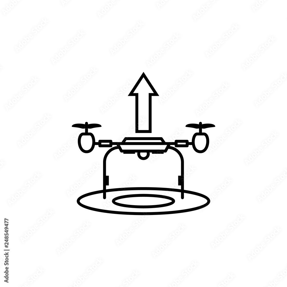 quadcopter, drone, arrow, up icon. Element of quadrocopter icon. Thin line icon for website design and development, app development. Premium icon quadcopter, drone, arrow, up icon. Element of quadrocopter icon. Thin line icon for website design and development, app development. Premium icon