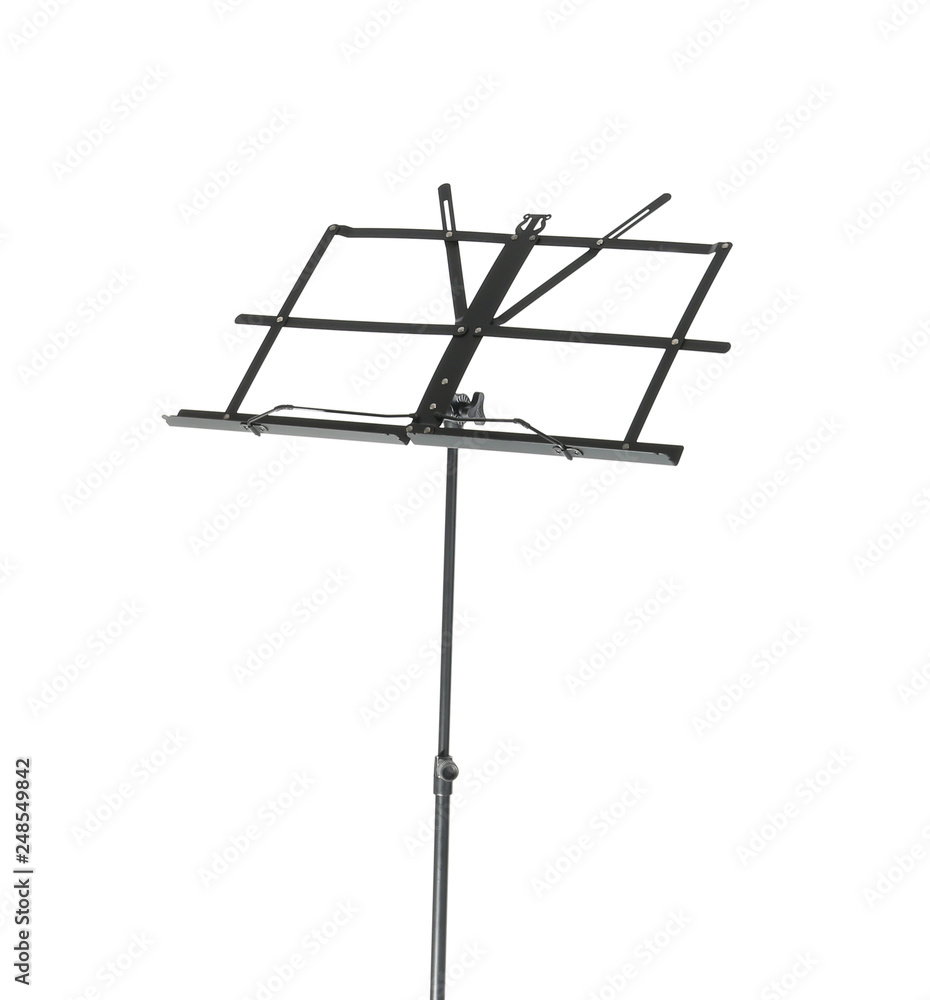 Empty music note stand on white background Empty music note stand on white background