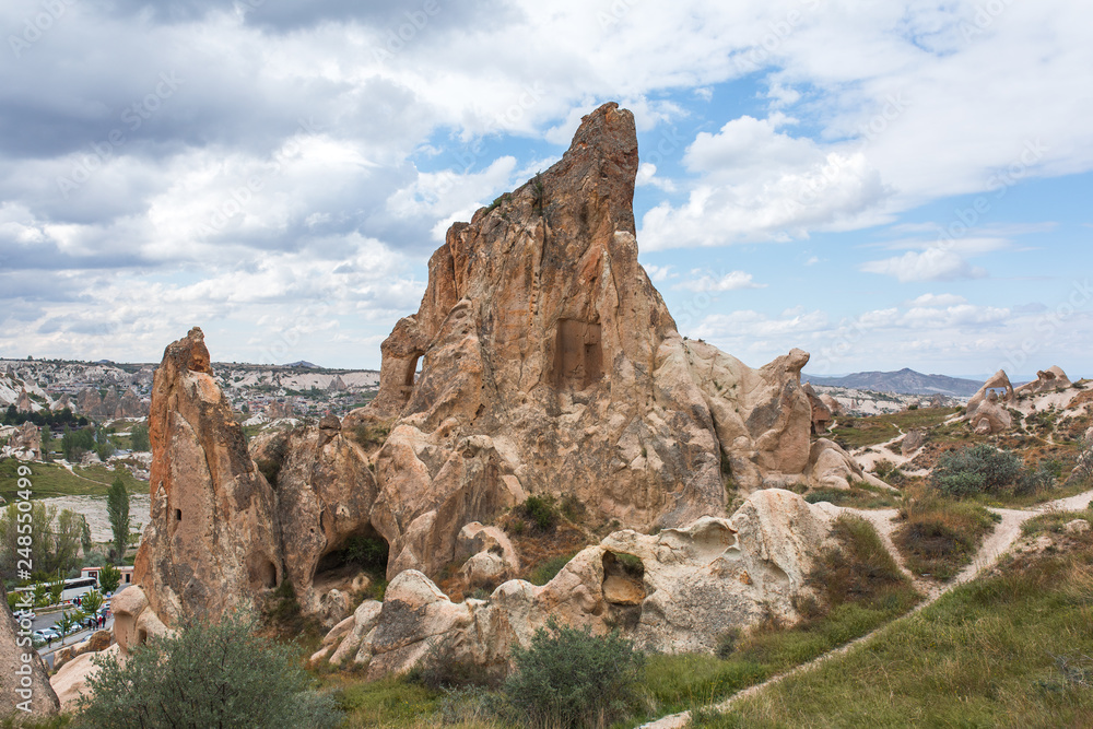 Fairy chimneys in Nevsehir, Goreme, Cappadocia Turkey.