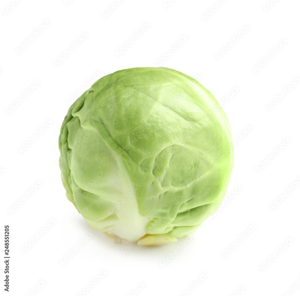 Fresh tasty Brussels sprout on white background Fresh tasty Brussels sprout on white background
