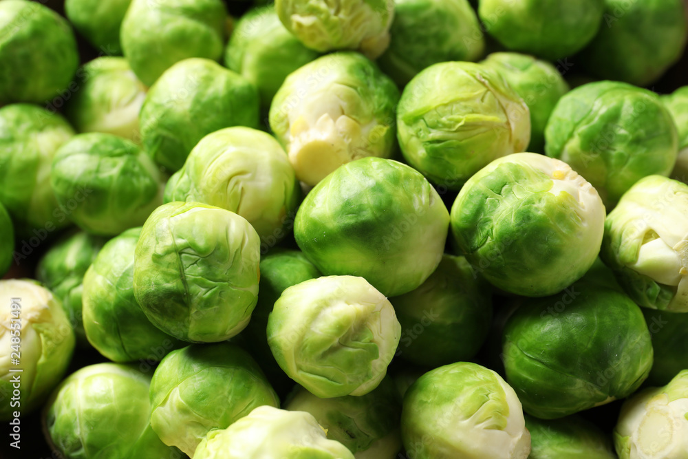 Tasty fresh Brussels sprouts as background, closeup Tasty fresh Brussels sprouts as background, closeup