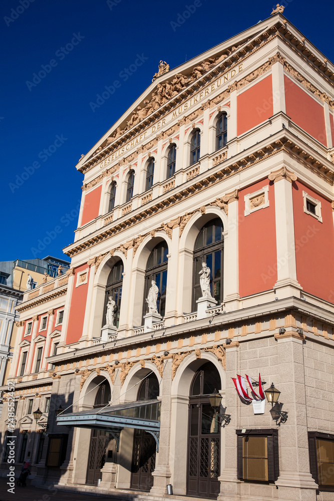 The historic building of the Wiener Musikverein inaugurated on January of 1870