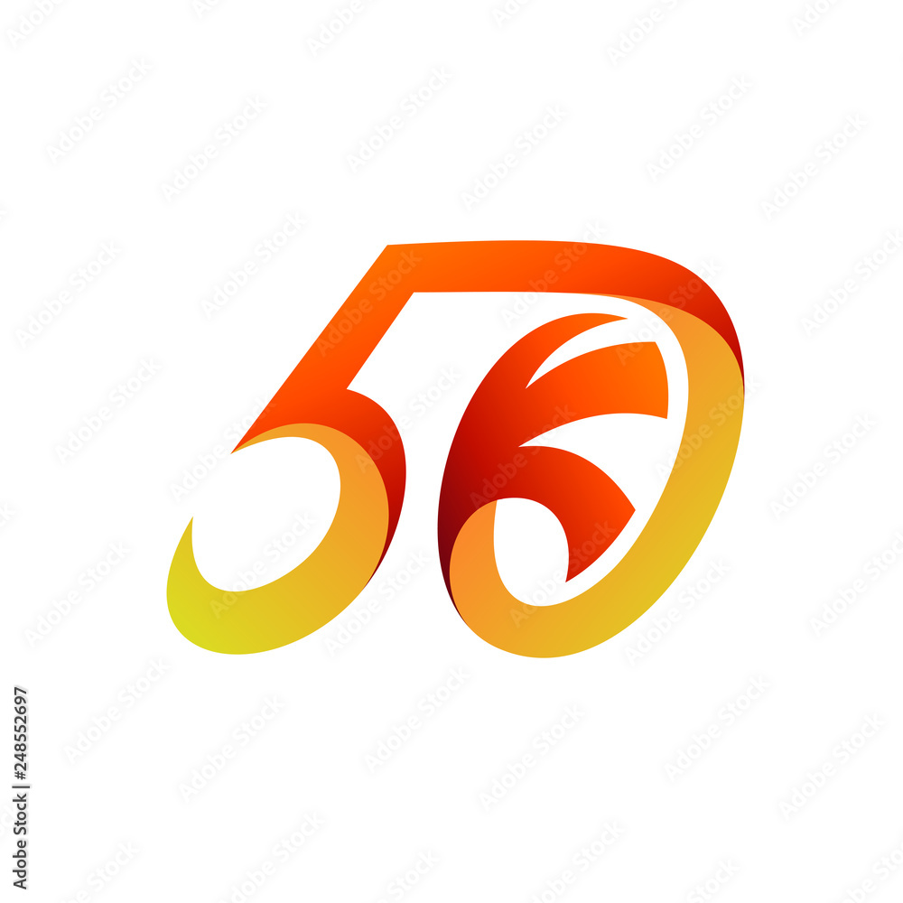 50k Logo, Anniversary Logo, Number 50 Logo Stock Vector | Adobe Stock