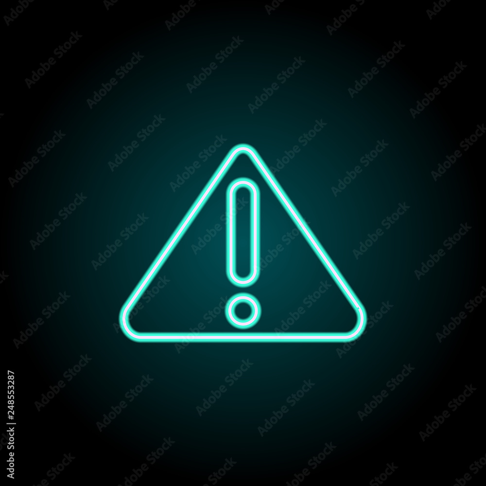 danger icon. Elements of construction in neon style icons. Simple icon for websites, web design, mobile app, info graphics danger icon. Elements of construction in neon style icons. Simple icon for websites, web design, mobile app, info graphics