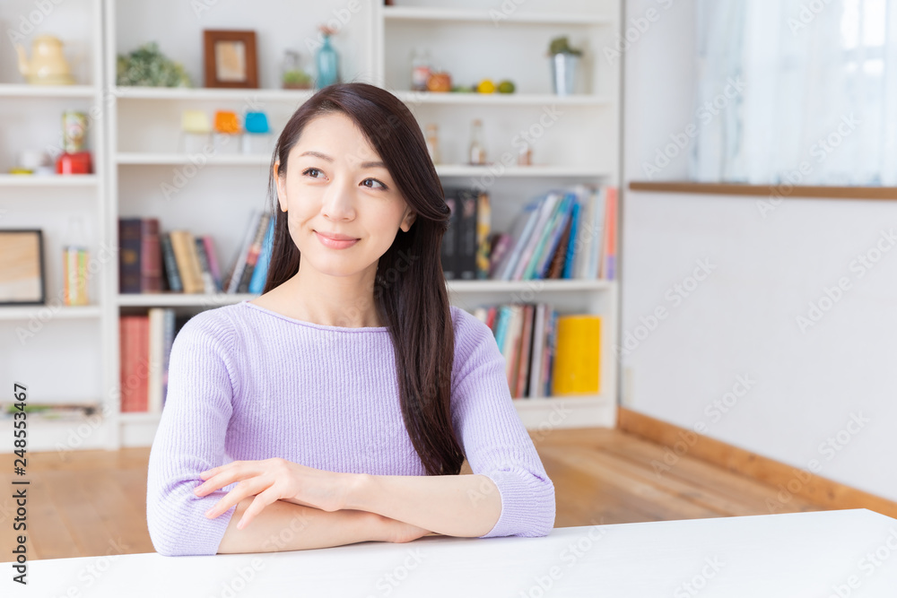 笑顔の女性
