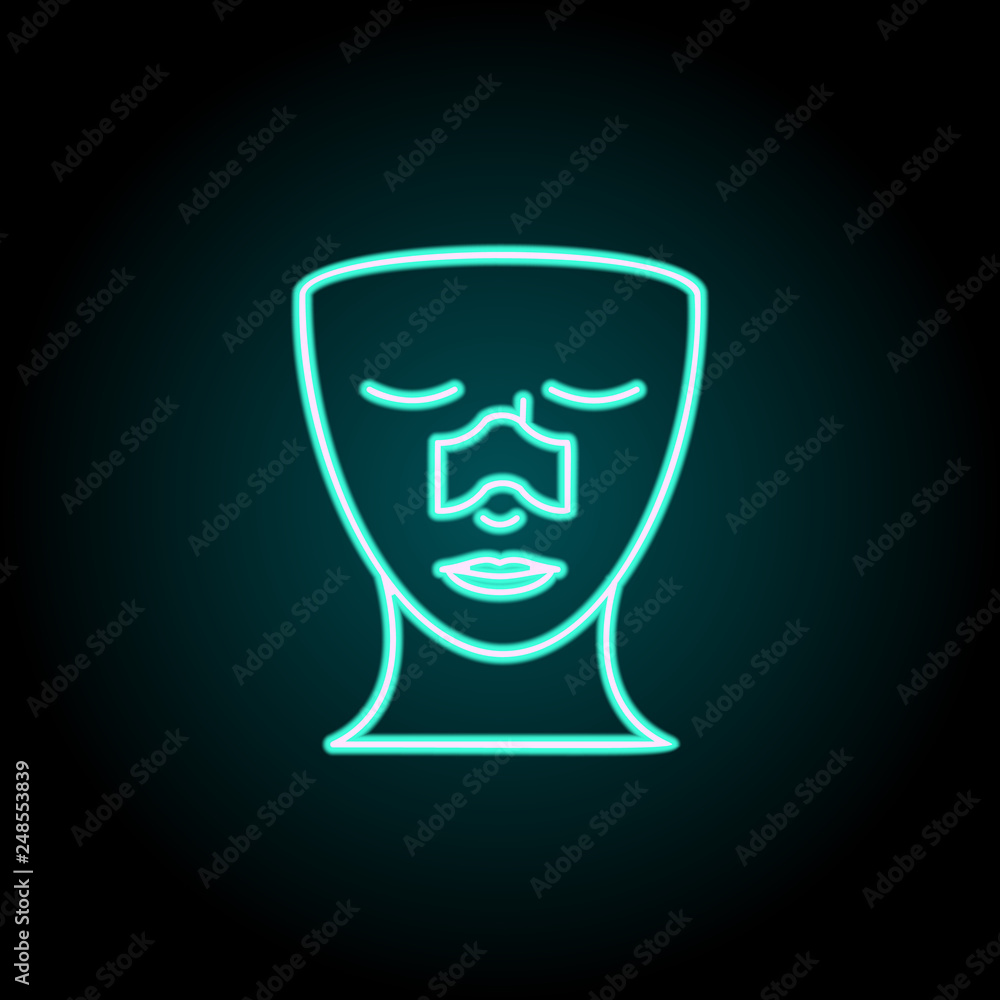 rhinoplasty icon. Elements of plastic syrgery in neon style icons. Simple icon for websites, web design, mobile app, info graphics rhinoplasty icon. Elements of plastic syrgery in neon style icons. Simple icon for websites, web design, mobile app, info graphics