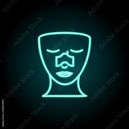 rhinoplasty icon. Elements of plastic syrgery in neon style icons. Simple icon for websites, web design, mobile app, info graphics