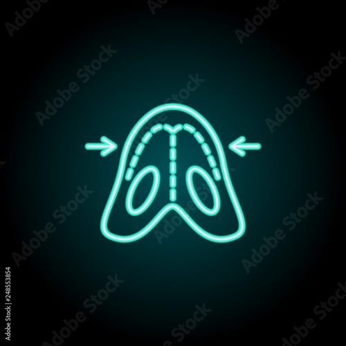 plastic nose icon. Elements of plastic syrgery in neon style icons. Simple icon for websites, web design, mobile app, info graphics