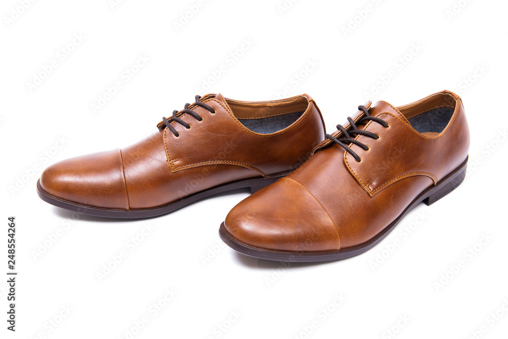 Brown shoes isolated on white background Brown shoes isolated on white background