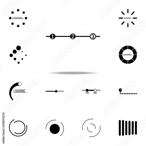 loding by step icon. Loader icons universal set for web and mobile