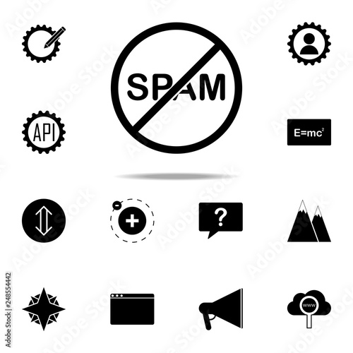 ban on spam icon. web icons universal set for web and mobile
